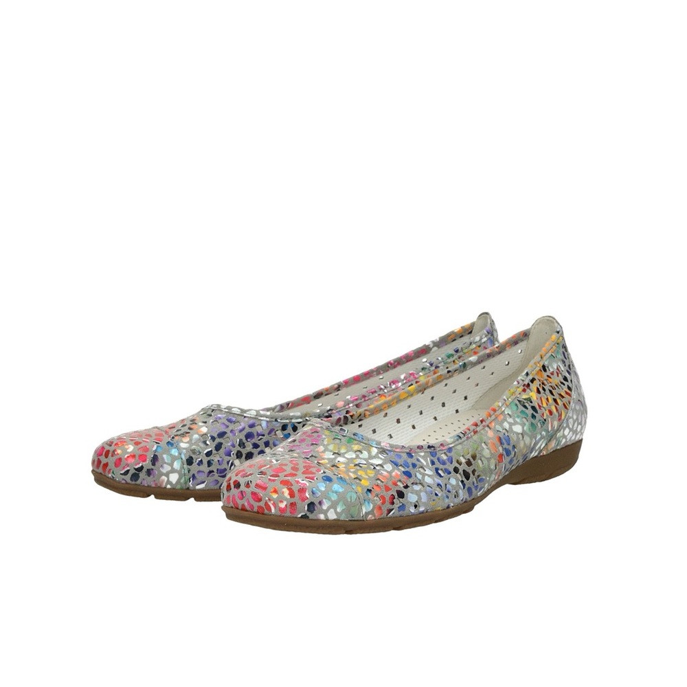 NWOT Gabor Women's Leather Ballerina Multicolored Flats Size US 8